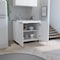 Tuhome Napoles 2 Utility Sink with Cabinet, Stainless Steel Countertop, Interior Shelf-White MLB8983 - alternate 3